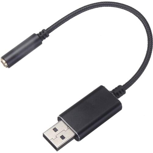 1PC USB to 3.5mm Aux Headphone Jack Cable Audio Adapter Male to Female Mobile Phones Audio Adaptor For PC PS4 Laptop MacBook