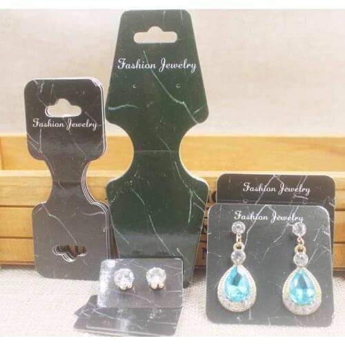 100set/lot folded jewelry necklace /earring/bracelet/hair ornaments packing card marbel design jewelry package card