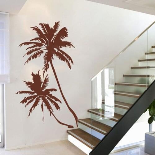 106cm high Palm Tree Wall Sticker Kids Room Nursery Summer Sun Beach Palm Tree Wall Decal Living Room Vinyl Decor