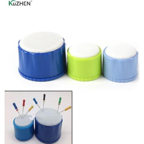 2 Colors S/L Size Round Stand Dental Equipment Cleaning Foam File Drills Block Holder Wtih Sponge Autoclavable Dentist Products