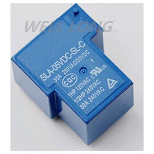 20pcs T90 Coil Relay 05VDC 30A 250VAC 6 pin SLA-05VDC-SL-C PCB Type
