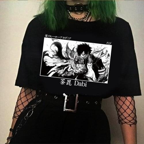 2021 Anime My Hero Academia T Shirt Dabi T-shirt Graphic Tops Tees Male Unisex Tops Harajuku