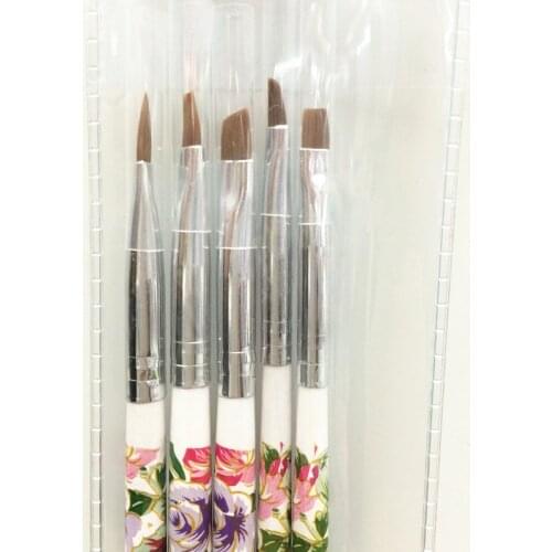 5pcs/Lot Nail Painting Drawing French Manicure Nail Art Brush Acrylic Flower Nail Designs UV Gel Polish DIY Nail Art Pen Tool