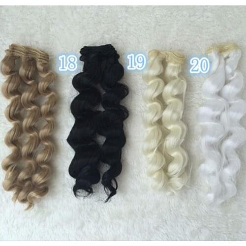 5PCS/LOT New Curly Hair Doll DIY Synthetic Fiber Wigs BJD Doll Hair 25CM