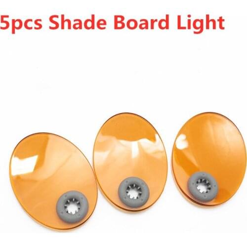 5pcs Dental Shield Plate Shade Board Light Hood Plastic for Curing Lamp Replacement Oval Shape