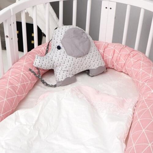 Newborn Crib Bumper Cotton Kids Long Pillow Baby Bed Fence Pencil Cloud Pillows Children Room Decoration Baby Protector