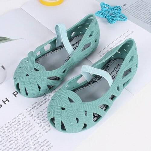 Childrens sandals 2021 new childrens childrens rain boots princess shoes Baotou beach shoes non-slip peas shoes