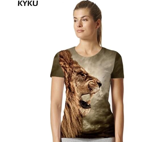 Lion T Shirt Universe Sky Galaxy Women Short Sleeve 3d T-shirts Print Anime T-shirt Animal Womens Brand Clothing 2017 Top Tee