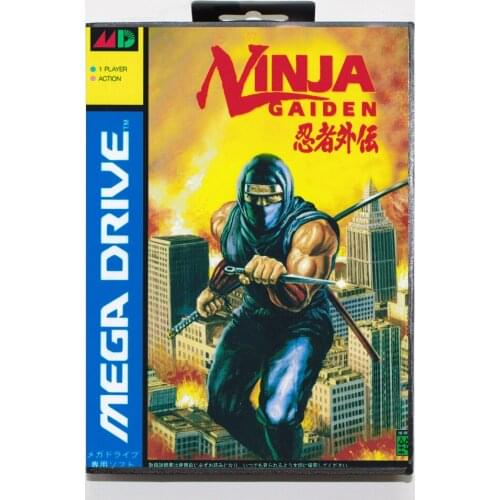Ninja Gaiden 16bit MD Game Card For Sega Mega Drive/ Genesis with Retail Box