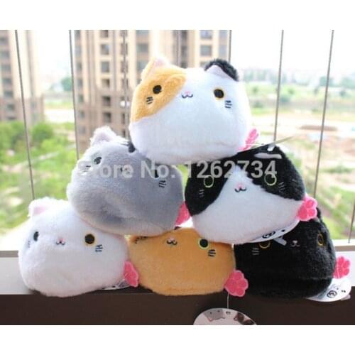 6pcs/Lot Neko Atsume Cat Backyard Cat 3.5" Plush Doll Meow Collection Dango Mochi Figure Retail