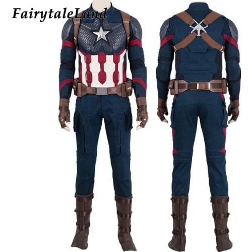 Halloween Captain Steve Cosplay Costume Superhero Rogers Outfit Endgame Hero Steven Armor Suit Custom Made