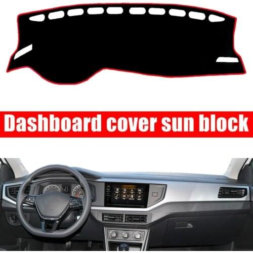 Car Dashboard Cover Mat Pad Dashmat Sun Shade Instrument Protector Carpet Accessories For Volkswagen VW POLO MK6 2018 2019 2020