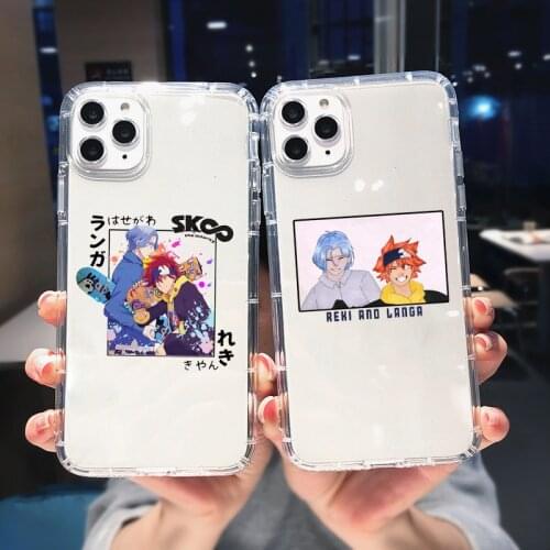 Cute Anime Sk8 The Infinity Transparent Phone Case For iPhone 11 12 Pro MAX 7 XR XS SE2020 X 8 6 Plus Soft Silicone Cover Fundas