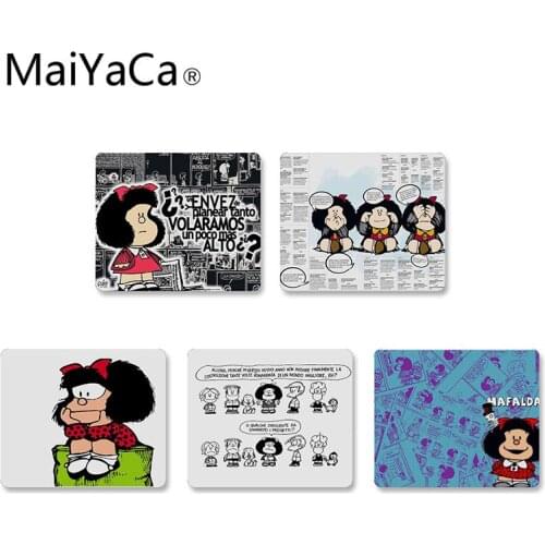 MaiYaCa Naughty Mafalda small Mouse pad PC Computer mat Smooth Writing Pad Desktops Mate gaming mouse pad anime mouse pad