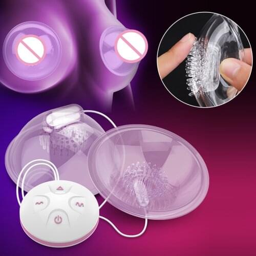 Nipple Pump Sucker Vibrator Breast Massager Multi-frequency Stimulator Sex Toy Massager Nipple Pump Sex Toys for Breast