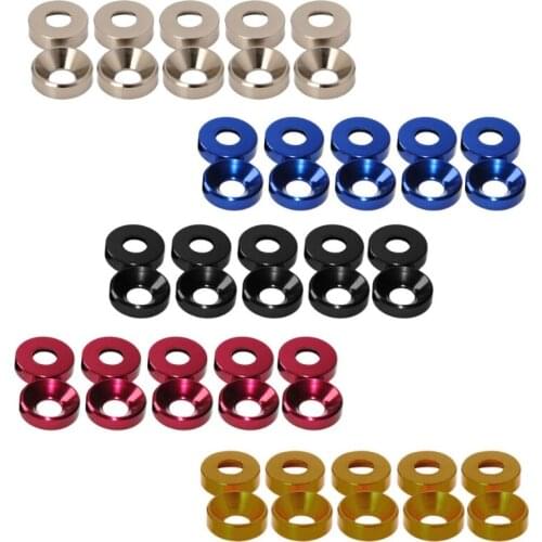YYSD New Aluminum Alloy M3 Anodized Countersunk Head Bolt Washers Gasket