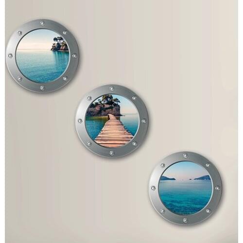 New Blue Earth Cartoon DIY 3d Wall Stickers For Kids Rooms Bedroom Wall Sticker Home Decor Living Room