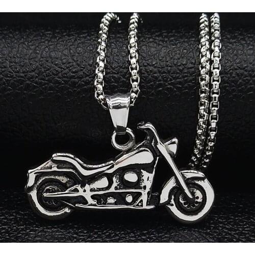 2021 Fashion Punk Stainless Steel Devil Car Necklace for Men Long Chain Necklace Jewlery acero inoxidable joyeria mujer N1916S02