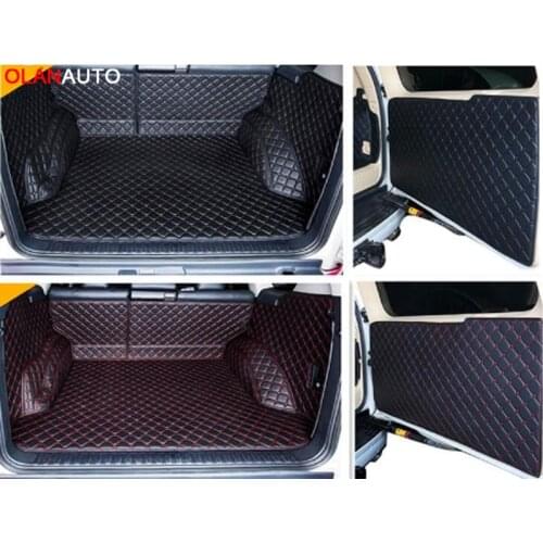 Full set car trunk cargo liner mats & Rear door mat for Toyota Land Cruiser Prado 150 5 7.seats 2018-2007 boot carpets styling