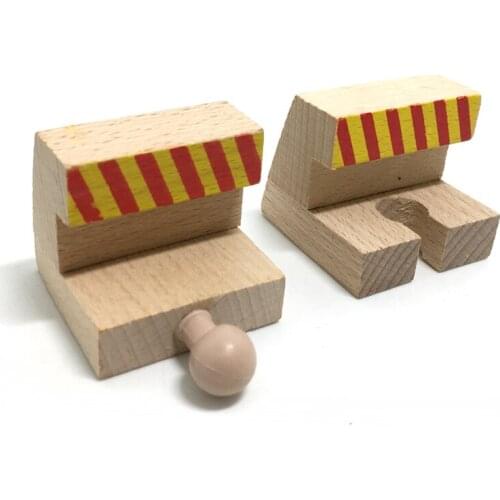 P068 Warning tape stop track accessories compatible Wooden track children track game scene special scarce accessories