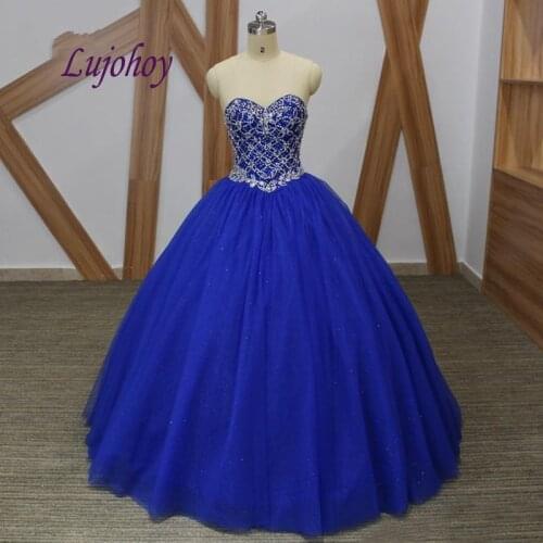 Royal Blue Luxury Quinceanera Dresses Ball Gown Plus Size 15 year old Sixteen Masquerade Sweet 16 Dress Prom Dress