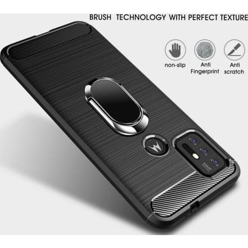 Luxury case For Motorola Edge S G30 G10 G Play Stylus 2021 E7 G9 Power Plus Silicone Finger ring Holder cover for Moto G 5G Plus