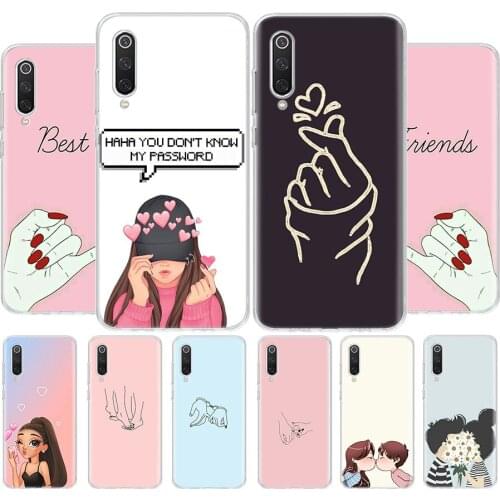 Pink Lover Art Phone Case For Xiaomi MI 8 9 10 5X 6X A1 A2 A3 CC9E 9T NOTE10 Pro Lite Cover Coque soft Silicone TPU