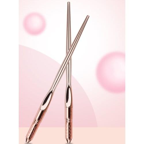 16CM Glass Gold Microblading Permanent Makeup Manual Tattoo Tebori Fog Round Needle Pen For Eye Eyebrows Lips 3RL 3RS 5RL 5RS