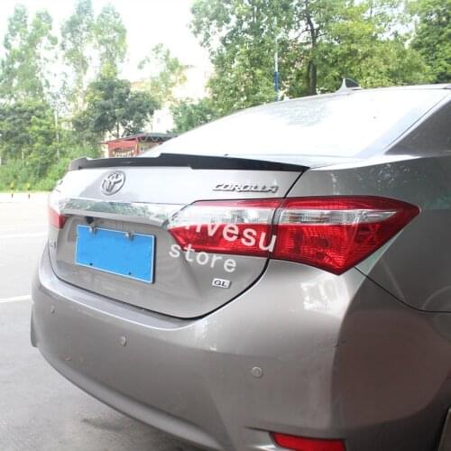 Use For Toyota Corolla 2014--2018 Year Spoiler ABS Plastic Carbon Fiber Look Rear Trunk Wing Car Body Kit Accessories