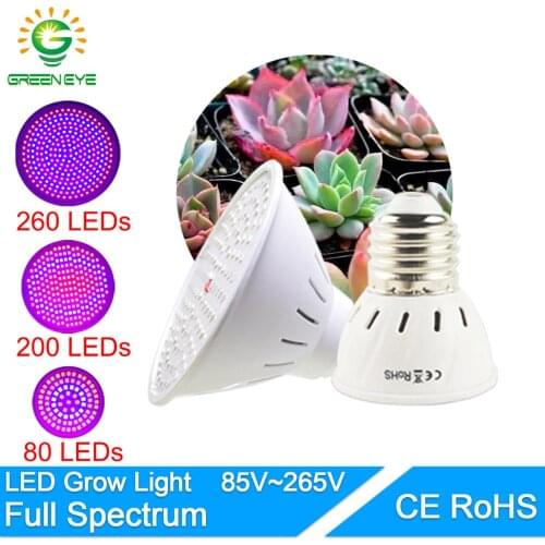 LED Grow Lamp E27 LED light Full Spectrum 4W 3W 50W 80W AC85-265V Indoor Plant led Lamp IR UV for Flowering Hydroponics System