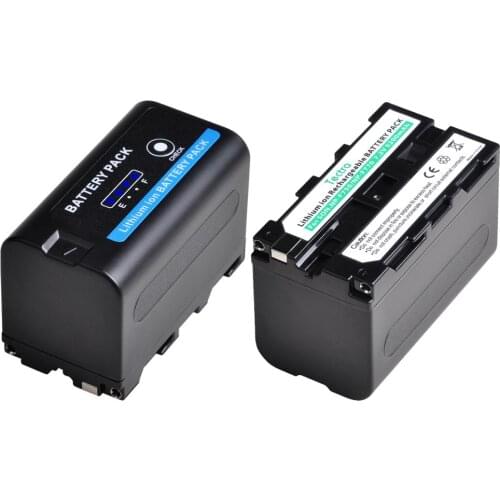 Tectra NP-F770 NP-F750 NPF770 f750 Li-ion Battery with LED Power Indicators For Sony NP F970 F960 F550 F570 QM91D CCD-RV100