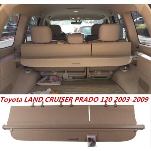 Car Rear Trunk Security Shield Cargo Cover High Qualit Auto Accessories For Toyota LAND CRUISER PRADO FJ120 2003-2009