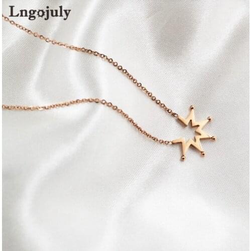 Women Necklace Titanium Steel Pendant Necklaces For Women Engagement Wedding Party Necklace Accessoeries Jewelry Gift Wholesale