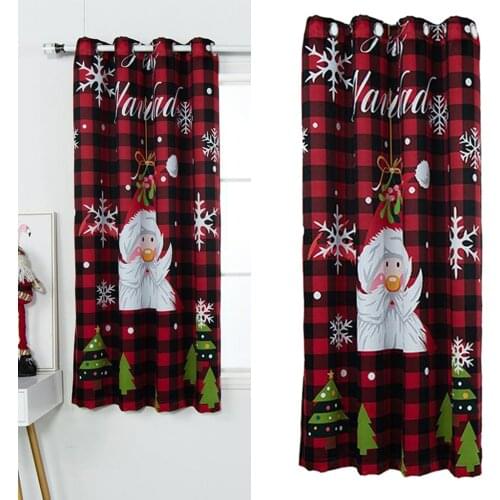 Snowing Winter Christmas Holiday Room Curtains Living Room Curtains Kitchen Indoor Fabric Window Treatment