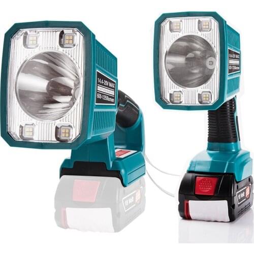18W Portable LED Lamp Work Light For Bosch 18V Li-Ion Battery Flashlight with USB Outdoor Lighting(NO Battery)