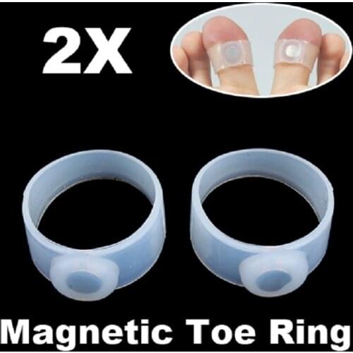 2pcs/pair Magnetic Slimming Toe Rings Body Lose Weight Burn Fat Reduce Fats body Silicone Foot Massage Slimming Products