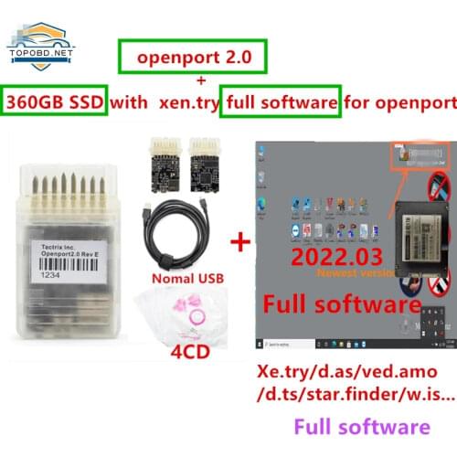 2021 Tactrix Openport 2.0 ECU Chip Tuning Tool Open Port USB 2.0 ECU Flash OBD2 with 360GB SSD with 2021.06 xentry software full