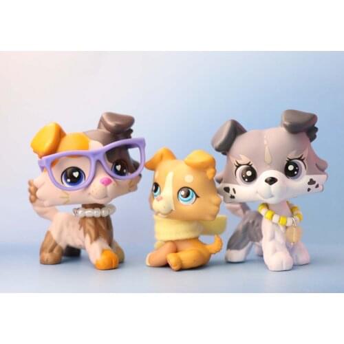 (3pcs Toys)Whisker Collie Elk Collie And Custom-Made Baby Collie Figures Collection with 4pcs Accessories Kids' Gift