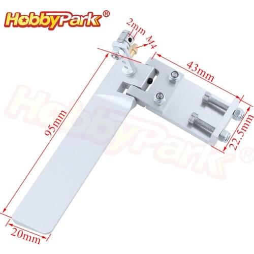 95mm Water Rudder Absorbing Steering Rudder Cooling Water Pickup Suction Device for RC Racing Boat Feilun FT011