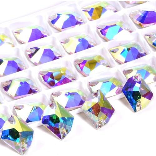 AAAAA Quality Cosmic Crystal AB Sew On Rhinestones Flatback Glitter Rhinestones стразы Sewing Rhinestones Wedding Dress B3409