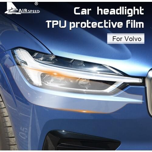 AIRSPEED 2pcs for Volvo XC60 XC90 XC40 V90 V60 S60 S90 Accessories TPU Special Car Headlight Headlamp Protective Film Sticker
