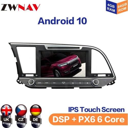 Android10 PX5/PX6 Car CD DVD Player GPS Navigation For Hyundai Elantra 2016-2018 Auto Stereo Radio Head Unit Multimedia Player