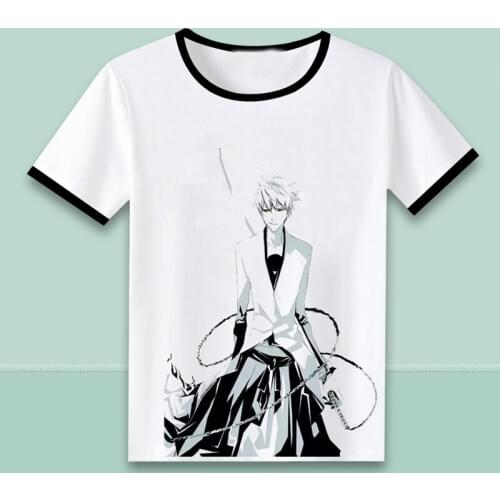 BLEACH T shirt Kurosaki Ichigo Ulquiorra cifer Cosplay T-Shirt Summer Anime Grimmjow Jeagerjaques Tops Tees
