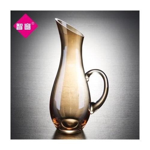 Crystal Glass Decanter, Creative and Beautiful with a Diagonal Wine red Wine Decanter