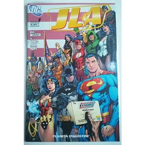 JLA No. 1, DC COMICS, EDITORIAL PLANETA - 2007, the Justice League, 1st Spanish edition, COMIC BOOK, author BRAD MELTZER