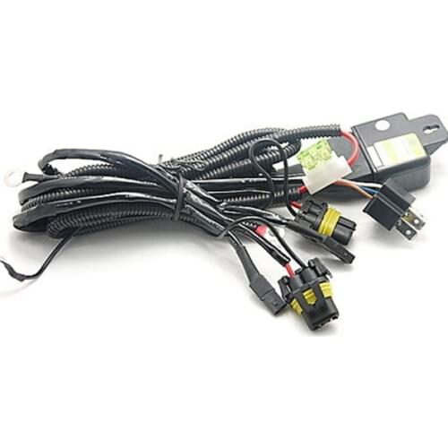 KELIMI Car HID H4 H4-3 Hi/Lo Controller Fuse Relay Cables Wire Wiring Harness 9003 HB2 55W 24V
