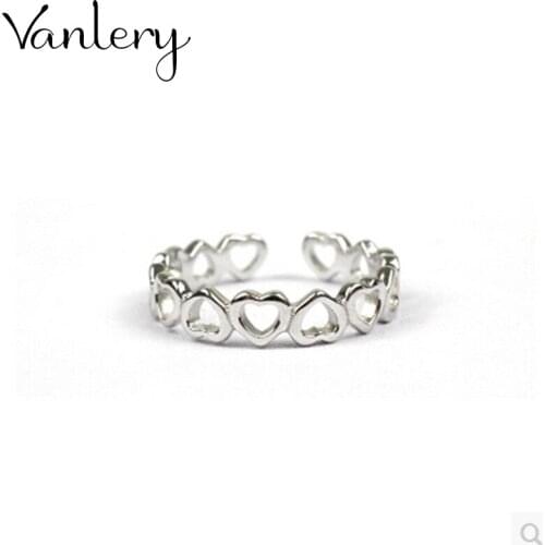 Creative Style Boho Love Heart Rings For Women Men Adjustable Ring Fashion Charm Jewelry Wholesale 2021