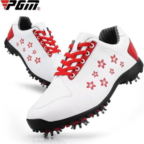 PGM Korean Women Golf Shoes Womens Waterproof Non-slip Printing Girls Sports Shoes Breathable Training Sneakers