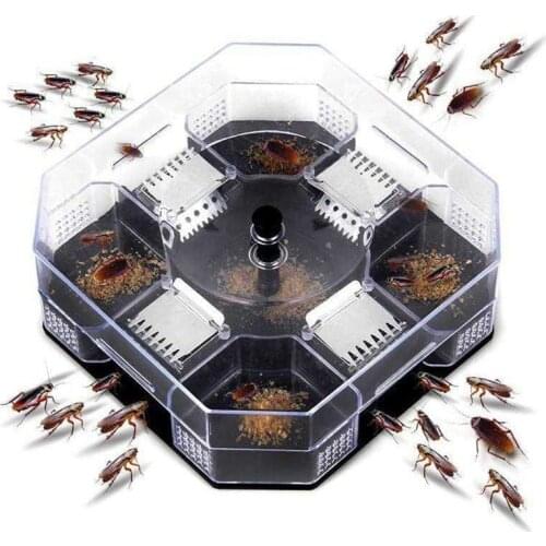 Cockroach Trap with Baits Plastic Reusable Non-Toxic Bug Roach Catcher Insect Pest Killer