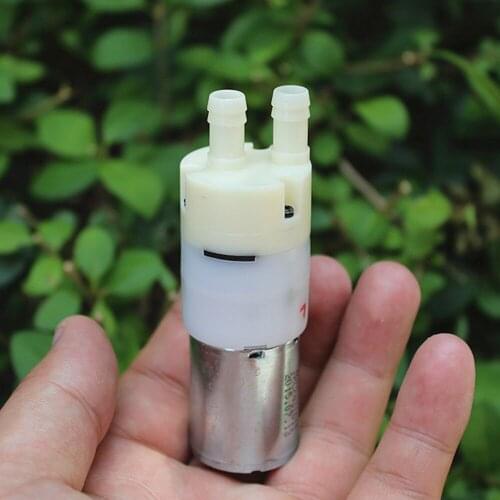 DC 12V Micro Self-priming Water Pump DC 370 Motor Small Diaphragm Water Pump Small Vacuum Pump Carbon Brush Low Noise Slient DIY